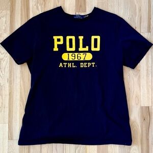 Polo by Ralph Lauren Blue and Yellow Short Sleeve Tee